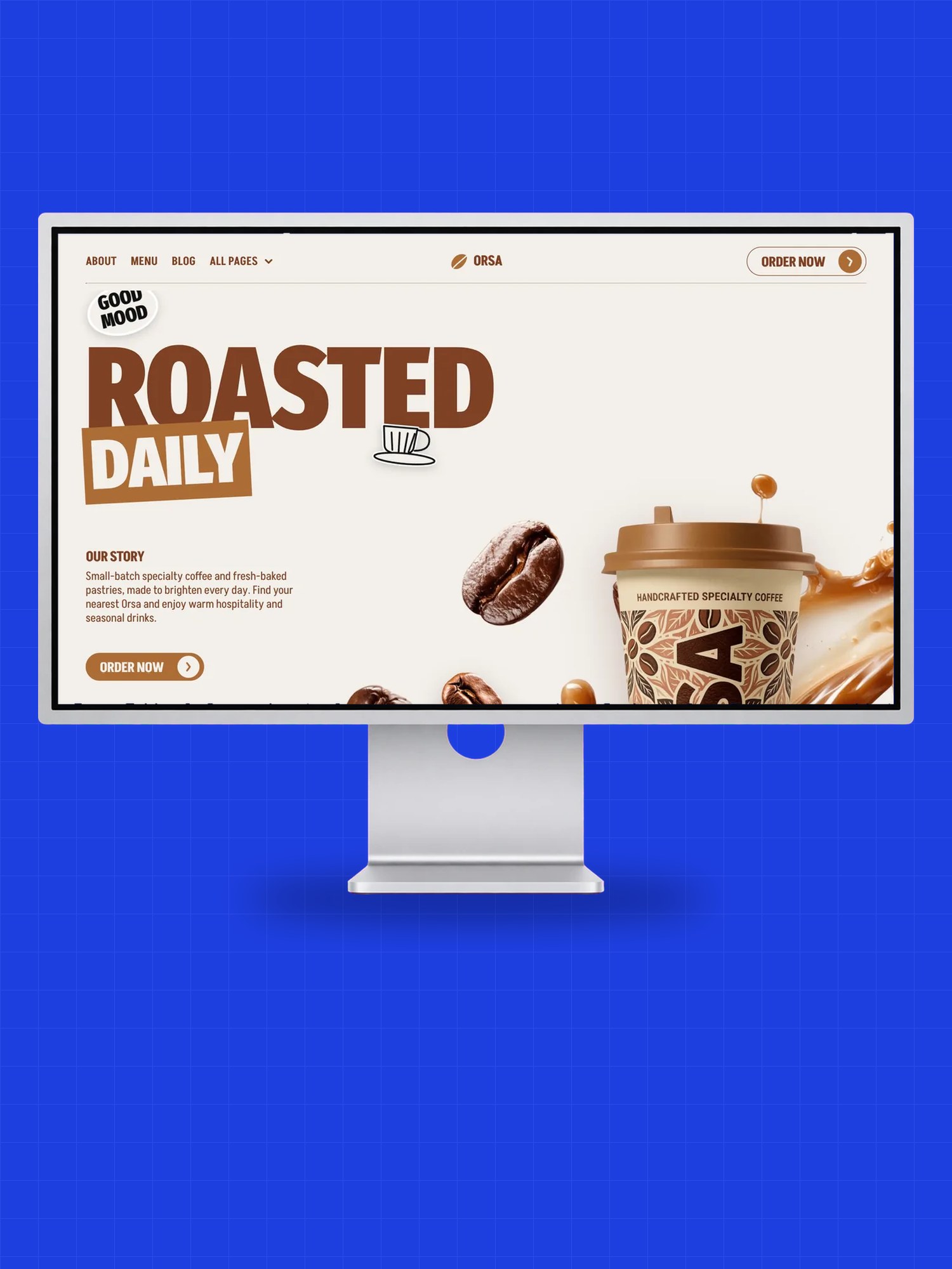 Orsa: sito web su monitor
