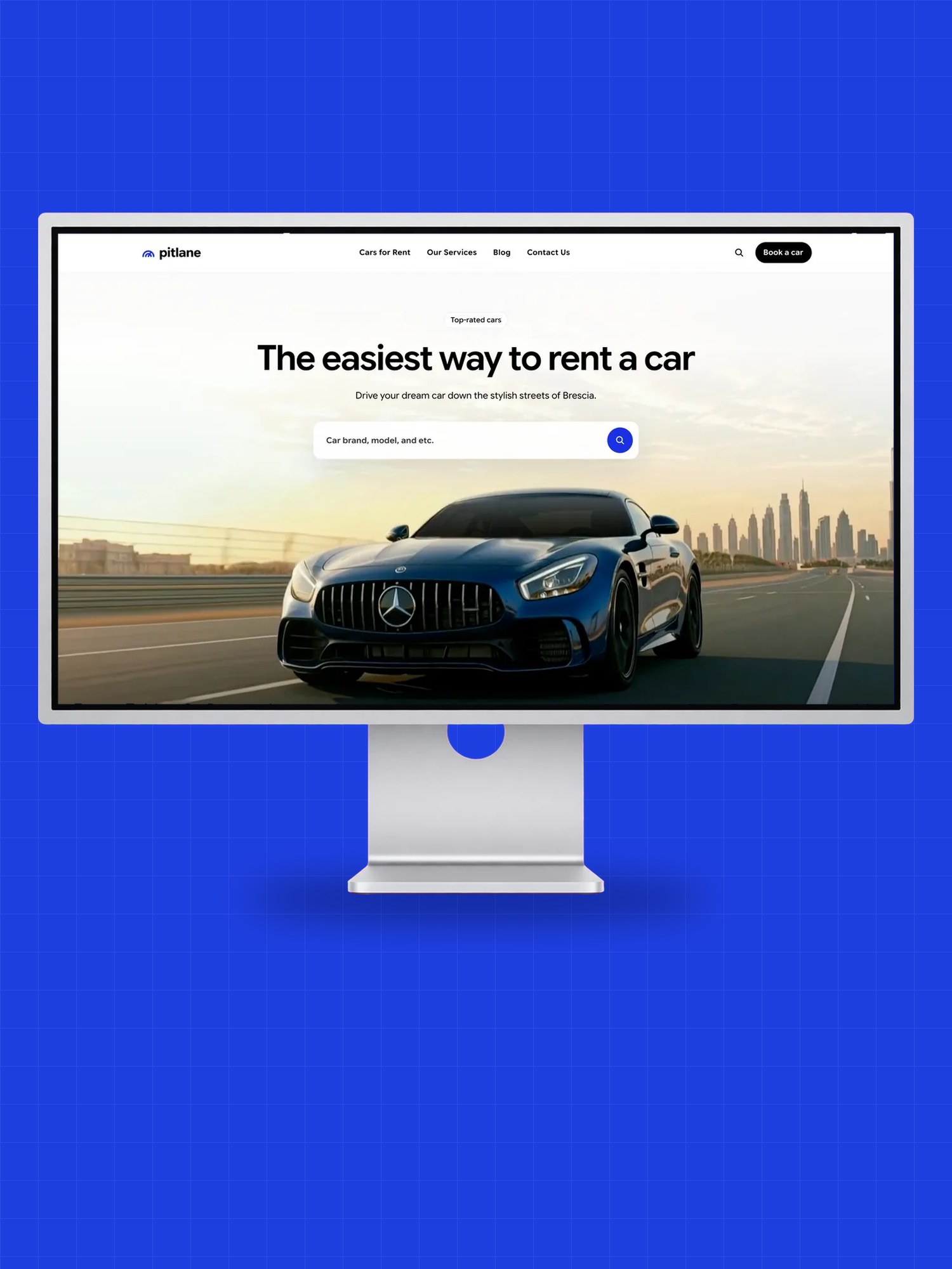 Pitlane: sito web su monitor