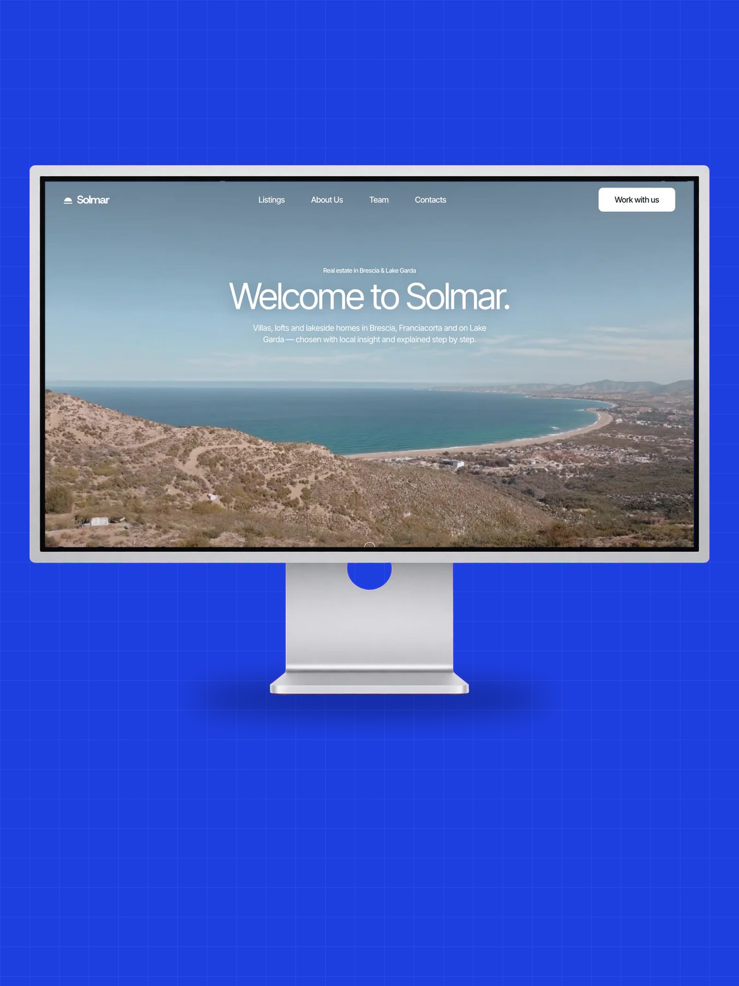 Solmar: sito web su monitor